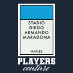 Napoli Monopoly Card hoodie – navy men's hoodie with white Napoli Monopoly Card letters and Players Couture logo on the chest