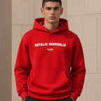 Natalie Imbruglia name-print hoodie - red