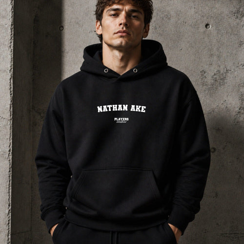 Nathan Ake name-print hoodie - black
