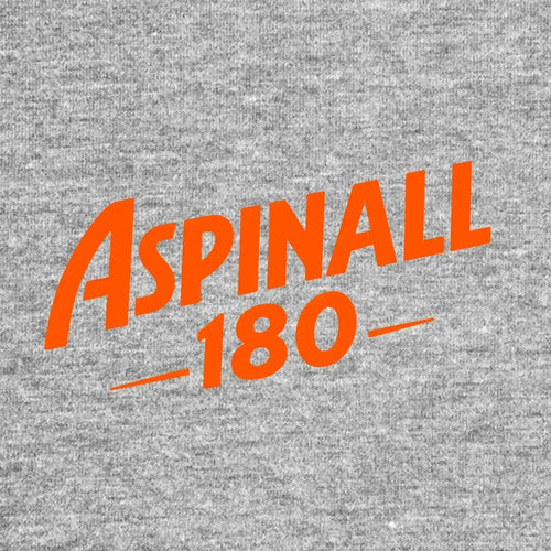Nathan Aspinall Logo Men's Hoodie – grey close-up detail shot of the Nathan Aspinall Players Couture logo design