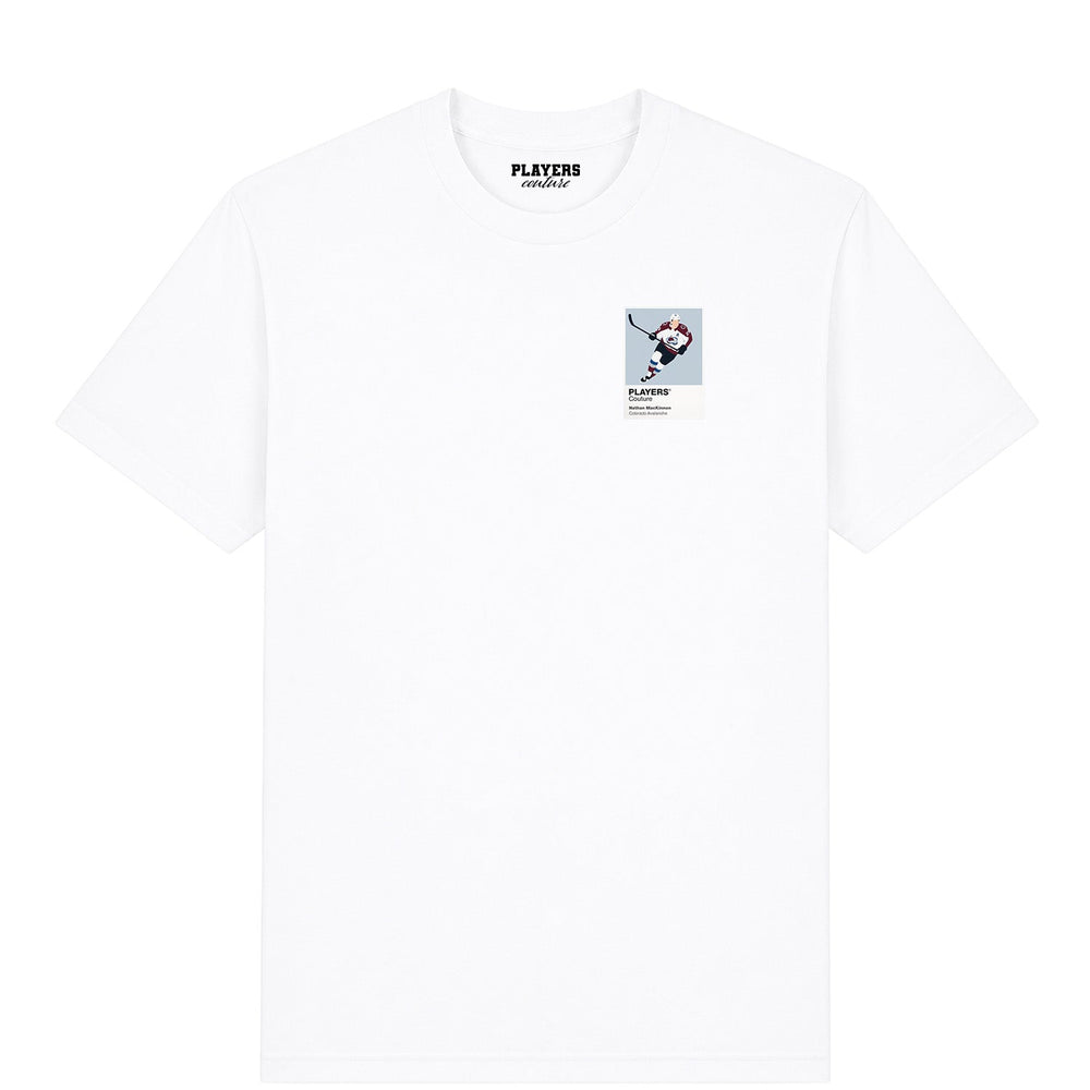 Nathan MacKinnon Avalanche Ice Hockey Icon Frame Men's T-Shirt – image 2