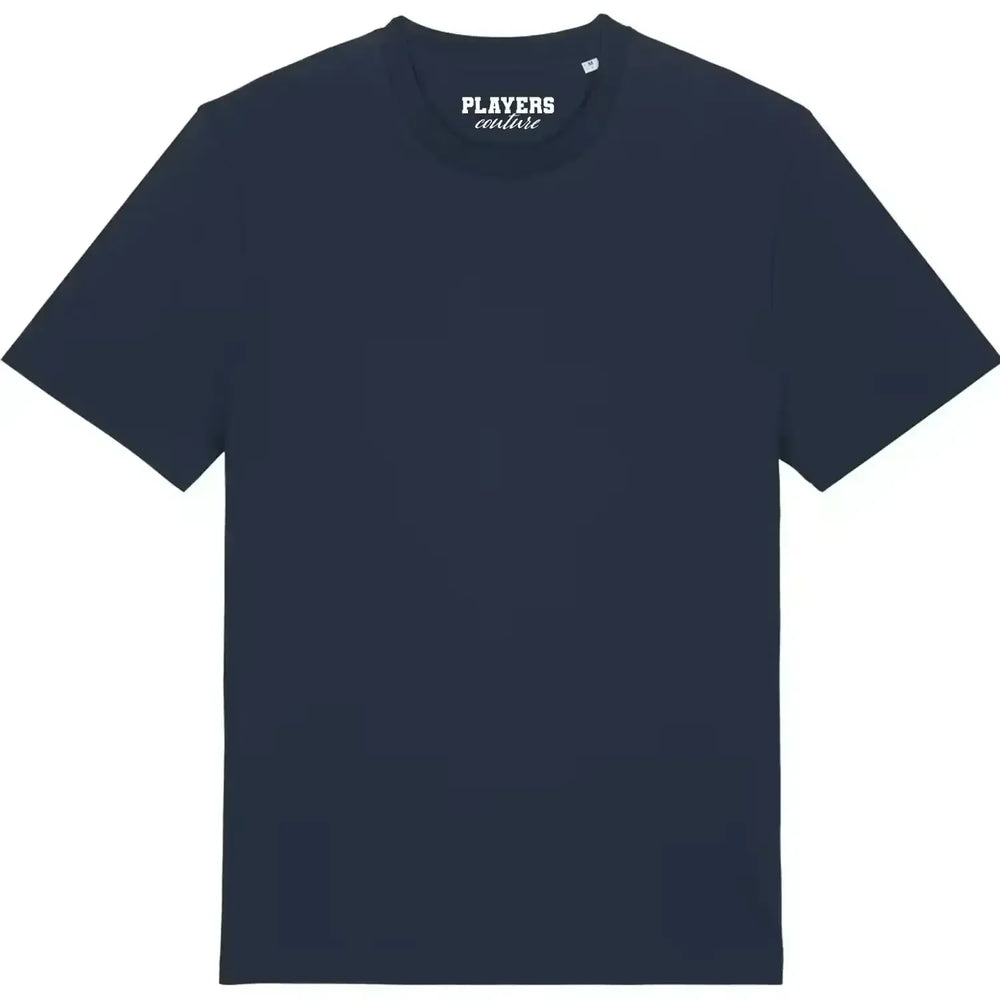 Premium Custom Men's T-Shirt t-shirt – navy men's t-shirt with white Premium Custom Men's T-Shirt letters and Players