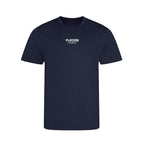 Essentials Collection t-shirt – navy kids' t-shirt with white Essentials Collection letters and Players Couture logo on the