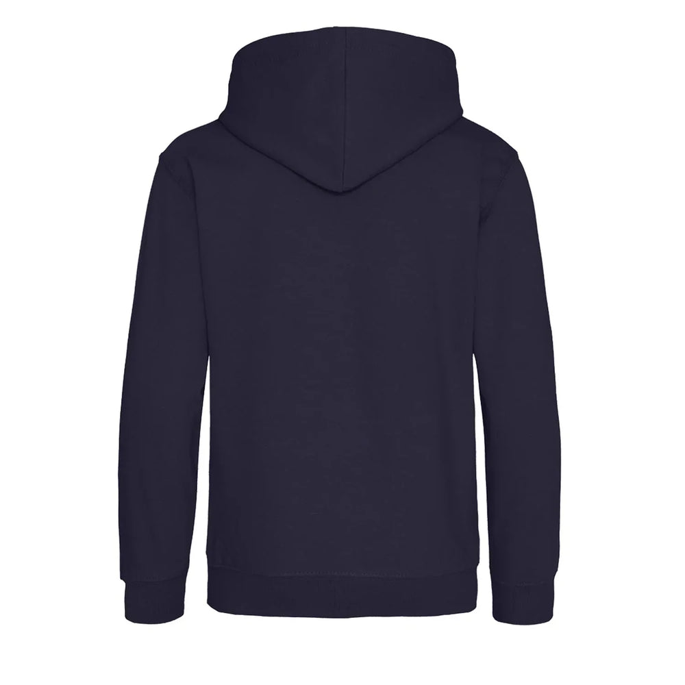 Essentials Collection hoodie – navy kids' hoodie with white Essentials Collection letters and Players Couture logo on the