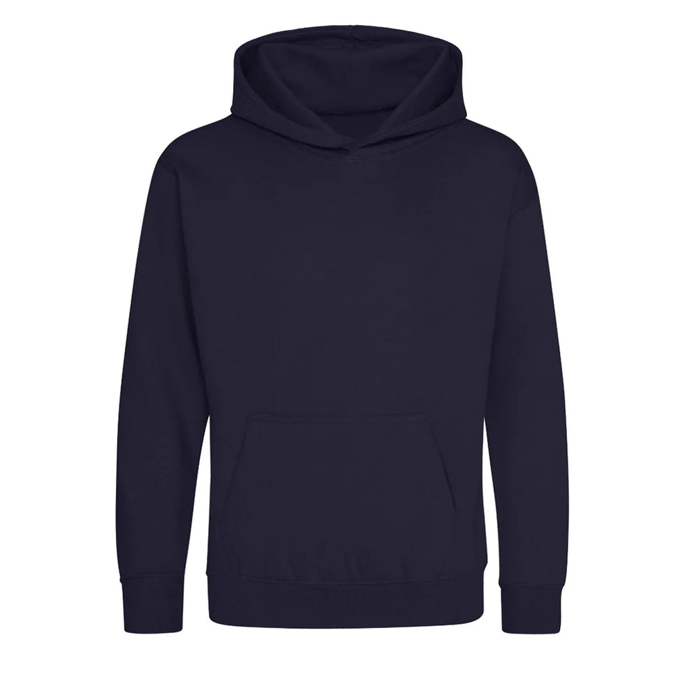 Custom Upload Your Own hoodie – navy kids' hoodie featuring the Custom Upload Your Own Players Couture logo