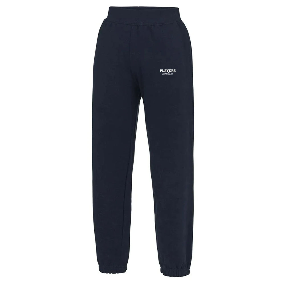 Essentials Collection hoodie – navy kids' hoodie with white Essentials Collection letters and Players Couture logo on the
