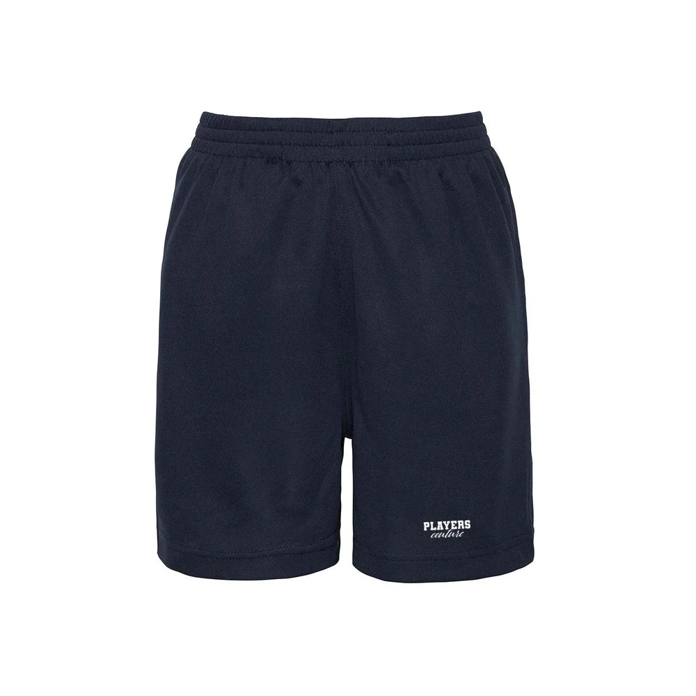 Essentials Collection hoodie – navy kids' hoodie with white Essentials Collection letters and Players Couture logo on the