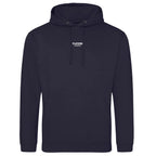 Essentials Collection hoodie – navy men's hoodie with white Essentials Collection letters and Players Couture logo on the