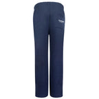 Essentials Collection Men's Premium Heavyweight Navy Joggers Back Logo – navy close-up detail shot of the Essentials