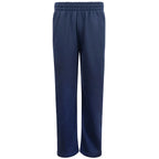 Essentials Collection Men's Premium Heavyweight Navy Joggers Back Logo – navy close-up detail shot of the Essentials
