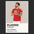 Neco Williams Nottingham Forest black Icon Frame artwork detail