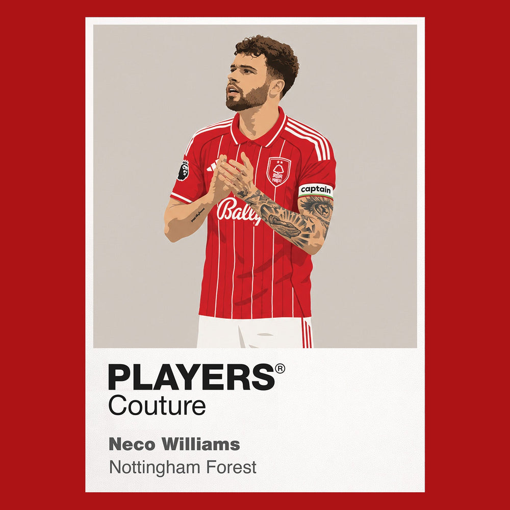 Neco Williams Nottingham Forest red Icon Frame artwork detail