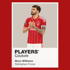 Neco Williams Nottingham Forest red Icon Frame artwork detail