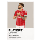 Neco Williams Nottingham Forest white Icon Frame artwork detail