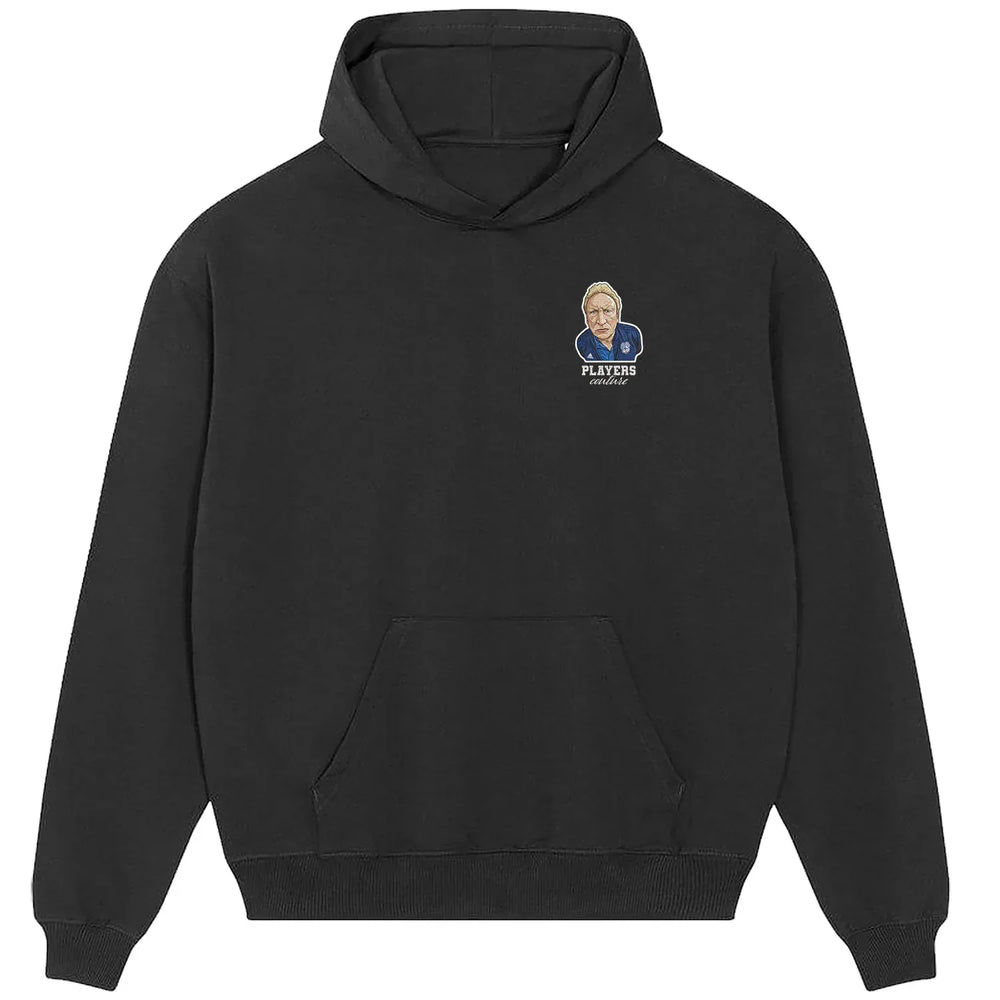 Neil Warnock hoodie – black men's hoodie featuring the Neil Warnock Players Couture logo