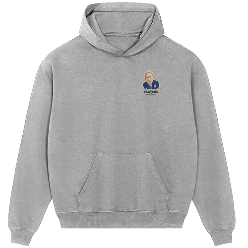 Neil Warnock hoodie – grey men's hoodie featuring the Neil Warnock Players Couture logo