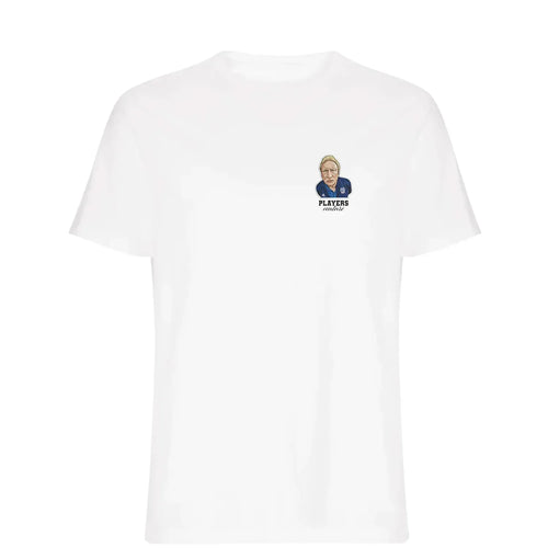 Neil Warnock t-shirt – white men's t-shirt featuring the Neil Warnock Players Couture logo
