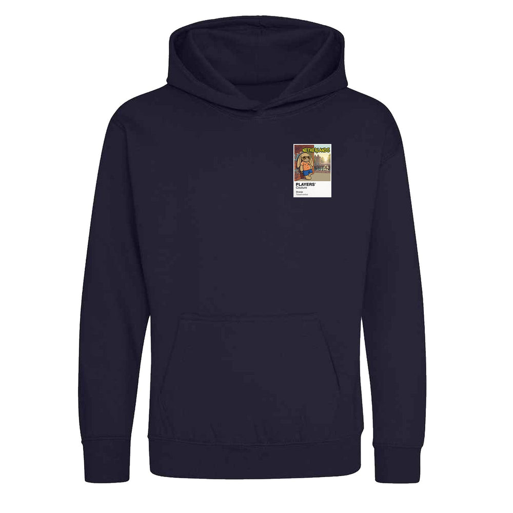 Netherlands Football Cool Bunny Kids Hoodie – Netherlands football cool bunny kids hoodie in Navy – Players Couture