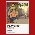 Netherlands Football Cool Bunny Kids Hoodie – Netherlands football cool bunny artwork close-up on Red – Players Couture