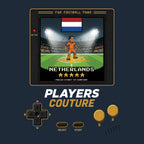 Netherlands World Cup 8-Bit Kids T-Shirt retro gaming football design by Players Couture