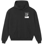 Mohamed Salah Never Give Up hoodie – black men's hoodie featuring the Mohamed Salah Never Give Up Players Couture logo