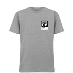 Mohamed Salah Never Give Up t-shirt – grey men's t-shirt featuring the Mohamed Salah Never Give Up Players Couture logo