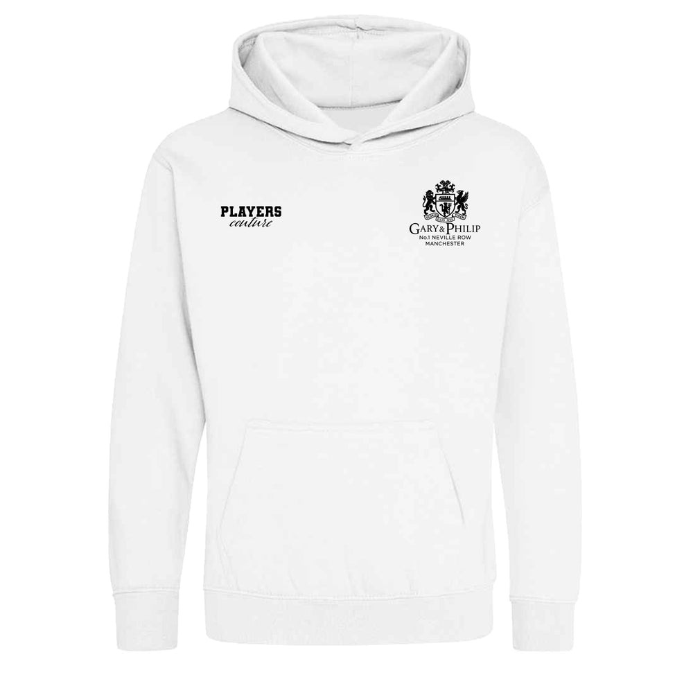 Gary & Phil Neville Logo Players Couture Kids Hoodie White