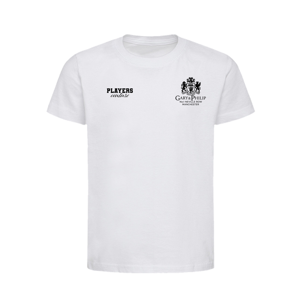 Gary & Philip Neville Logo Players Couture Kids T-Shirt White