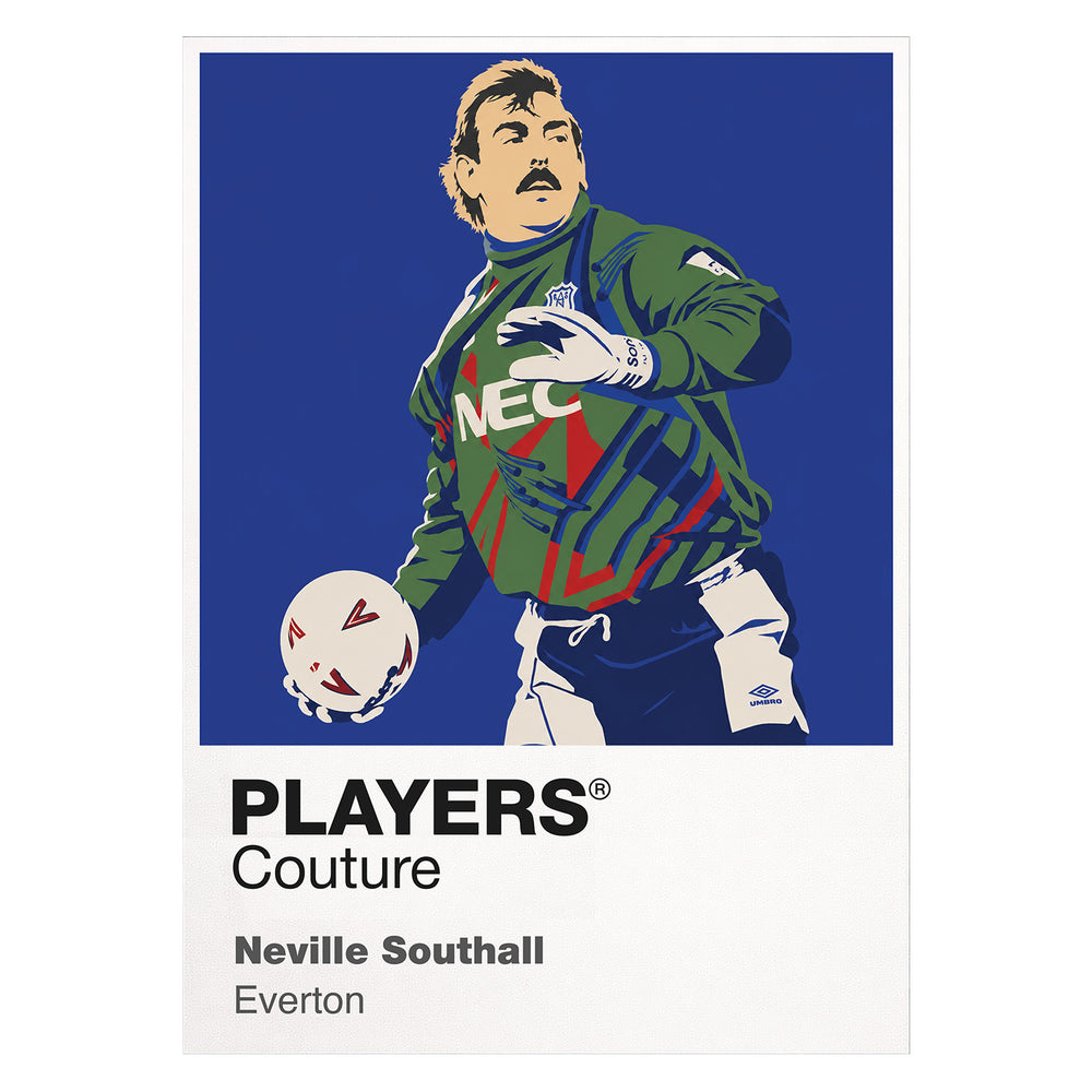 Neville Southall Everton Icon Frame — White