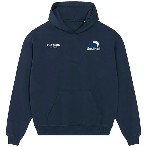 Neville Southall hoodie – navy men's hoodie featuring the Neville Southall Players Couture logo