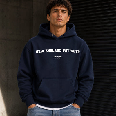 New England Patriots name-print hoodie - black
