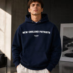 New England Patriots name-print hoodie - navy