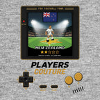 New Zealand World Cup 8-Bit Kids T-Shirt retro gaming football design by Players Couture