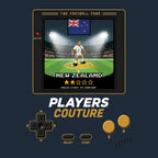 New Zealand World Cup 8-Bit Men's T-Shirt retro gaming football design by Players Couture