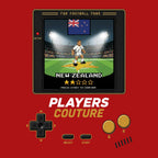 New Zealand World Cup 8-Bit Kids T-Shirt retro gaming football design by Players Couture