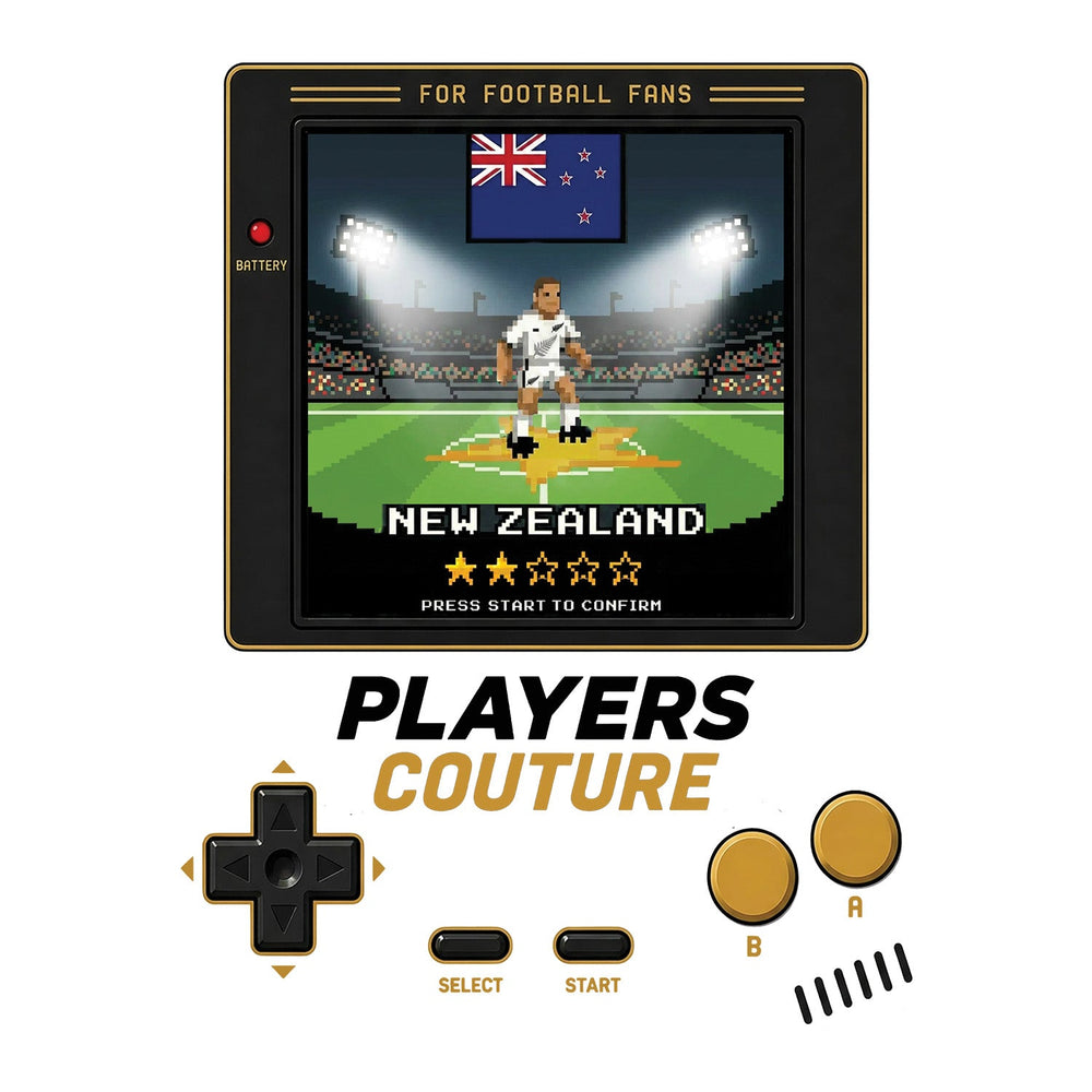 New Zealand World Cup 8-Bit Men's T-Shirt retro gaming football design by Players Couture