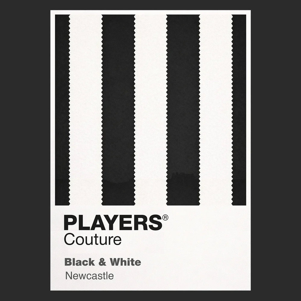 Newcastle Home Classic Football Shirt Colours Frame Men's T-Shirt – black close-up detail shot of the Newcastle Home Players