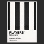 Newcastle Home Classic Football Shirt Colours Frame Men's T-Shirt – black close-up detail shot of the Newcastle Home Players