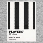 Newcastle Home Classic Football Shirt Colours Frame Men's T-Shirt – grey close-up detail shot of the Newcastle Home Players