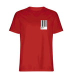 Newcastle Home t-shirt – red men's t-shirt featuring the Newcastle Home Players Couture logo