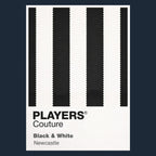 Newcastle Home Classic Football Shirt Colours Frame Men's T-Shirt – navy close-up detail shot of the Newcastle Home Players