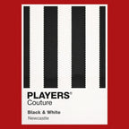 Newcastle Home Classic Football Shirt Colours Frame Men's T-Shirt – red close-up detail shot of the Newcastle Home Players