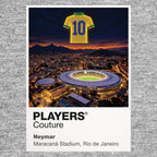 Neymar Brazil number 10 Icons in Lights Frame artwork in grey