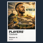 Neymar Jr Brazil Atlas Frame artwork by Players Couture
