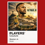 Neymar Jr Brazil Atlas Frame artwork by Players Couture