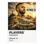 Neymar Jr Brazil Atlas Frame artwork by Players Couture