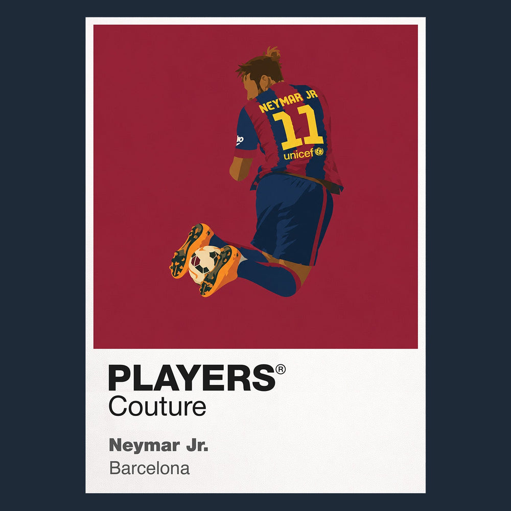 Neymar Jr Barcelona Icon Frame Men's Hoodie — Navy Artwork