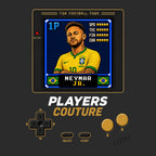 Neymar Jr 1P 8-Bit t-shirt retro gaming design by Players Couture