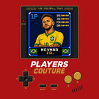Neymar Jr 1P 8-Bit t-shirt retro gaming design by Players Couture