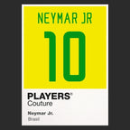 Neymar Jr. 10 Football Shirt Frame Men's Hoodie – black close-up detail shot of the Neymar Jr. Players Couture logo design